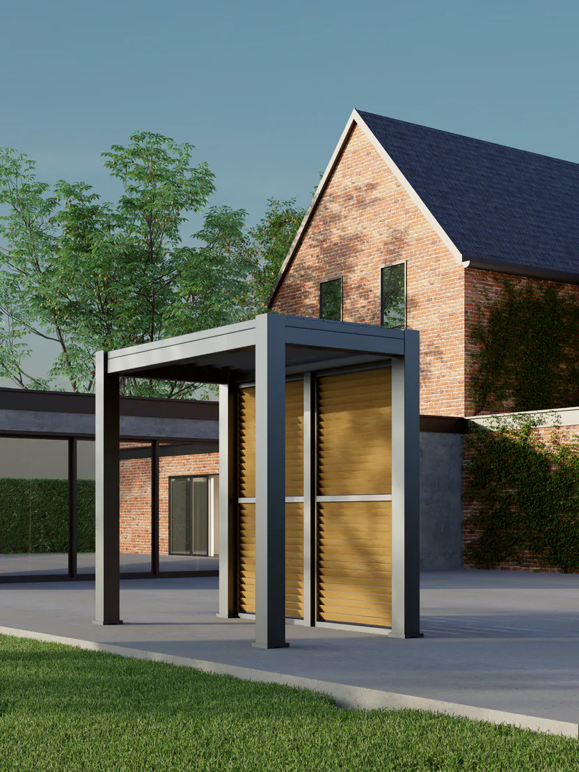 Luxury BBQ pergola with outdoor cooking area